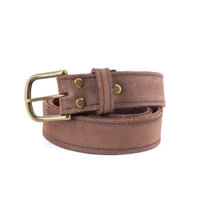 Rough Mocha Leather Belt