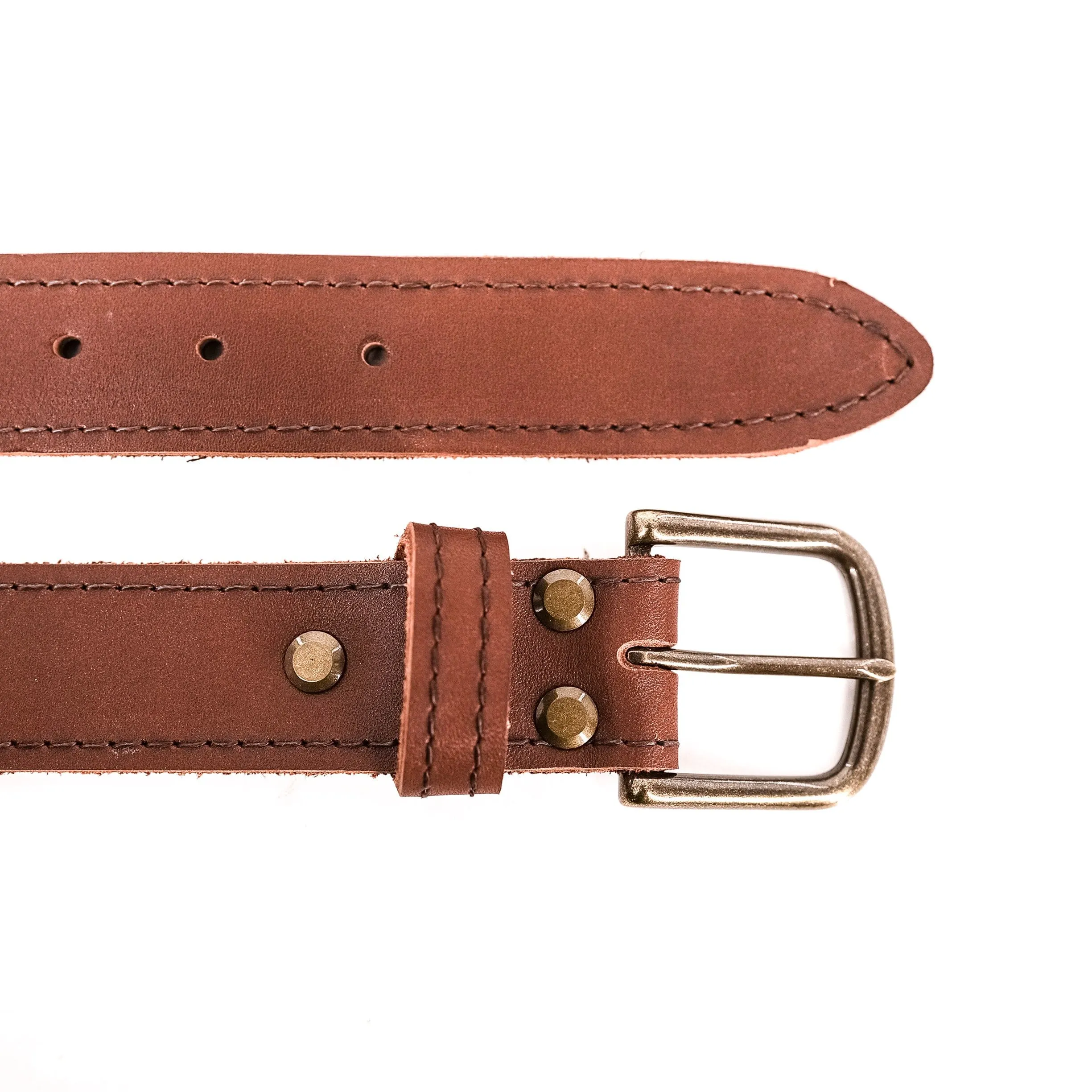 Smooth Redwood Leather Belt