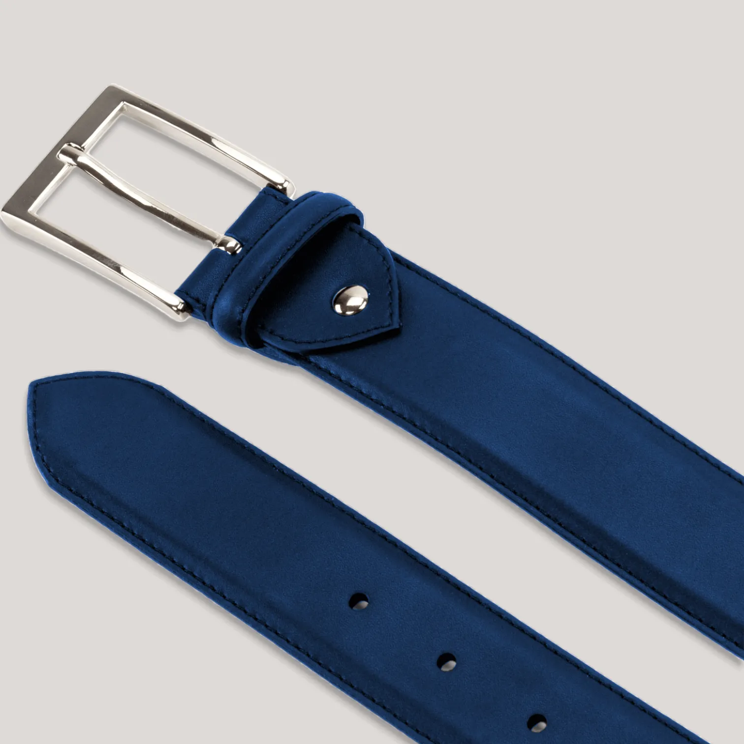 SOPHOS - Ultramarine Blue Vegan Belt - Silver