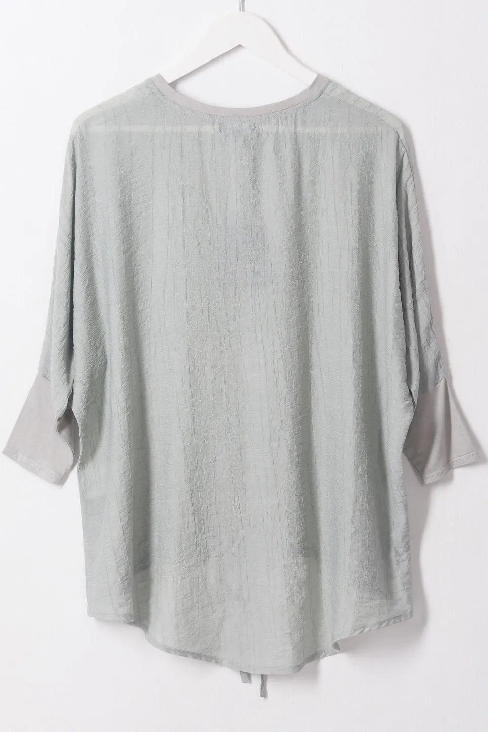 Summer Pavilion Sage Tie Hem Top