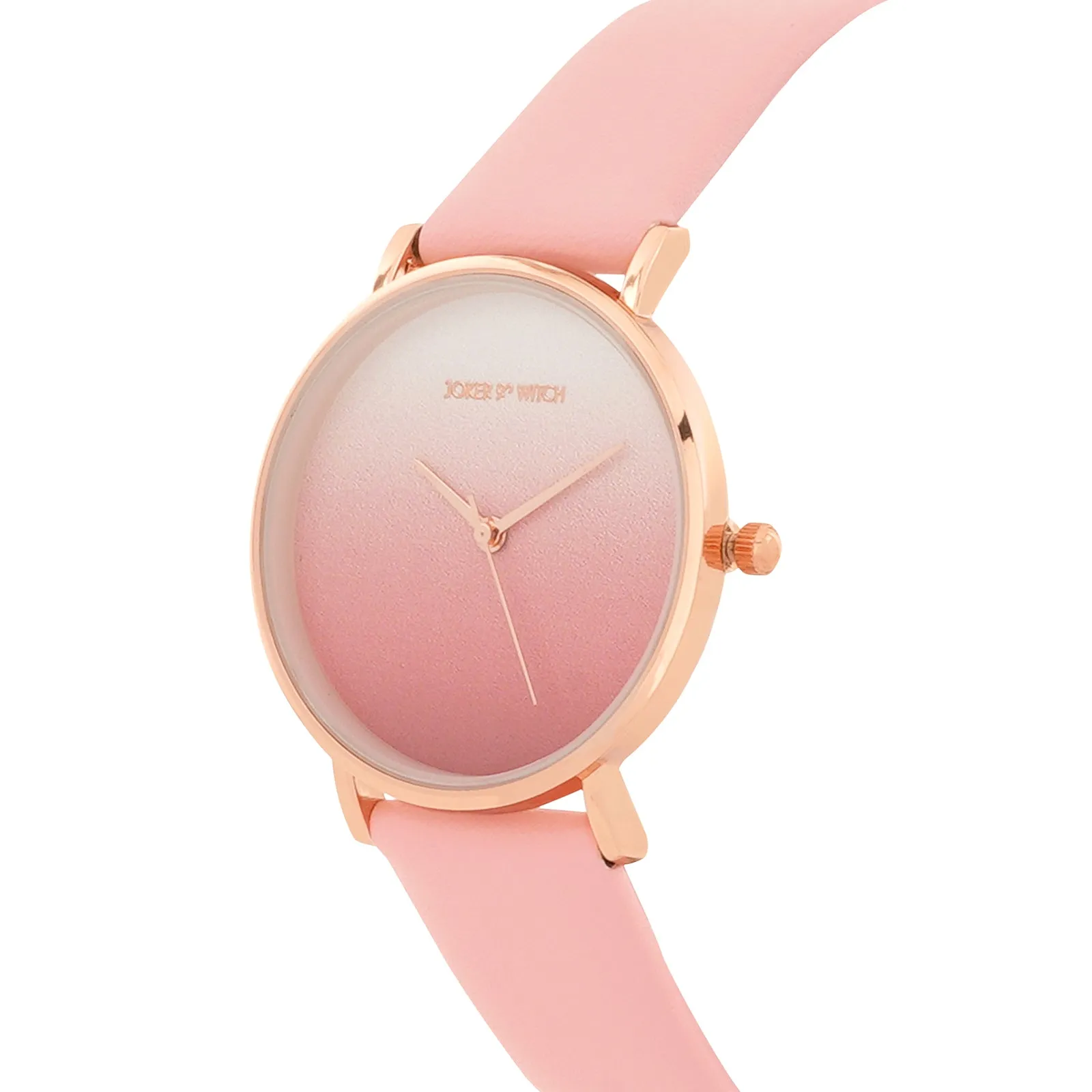 Sunrise Pink PU Strap Watch