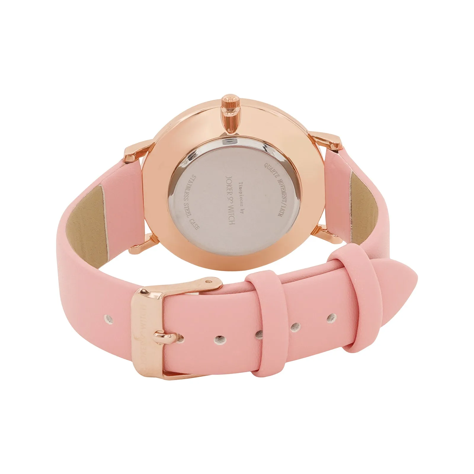 Sunrise Pink PU Strap Watch