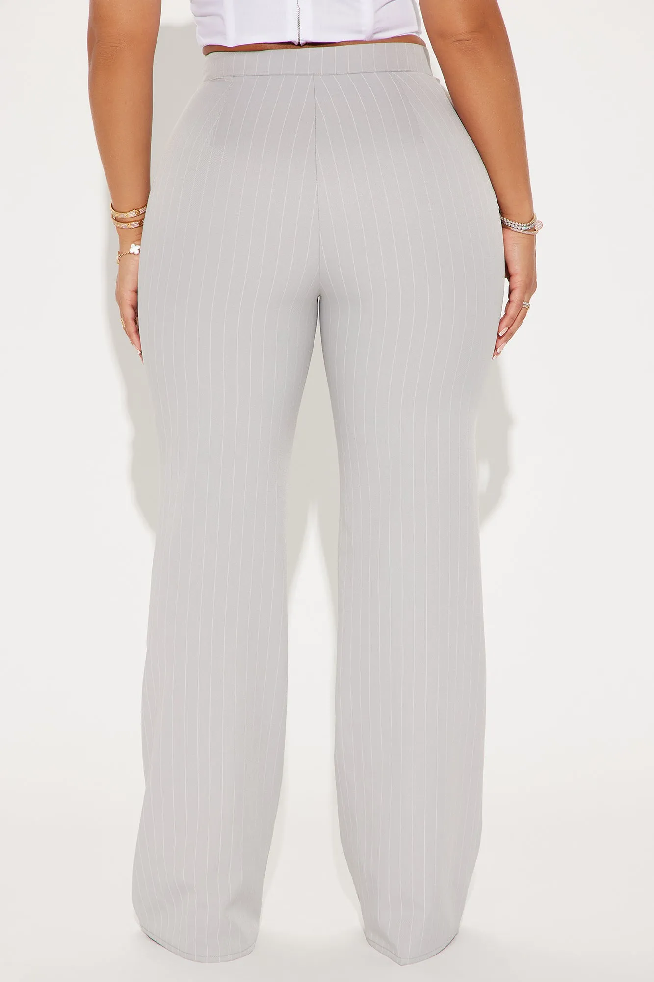 Sweet Salutations Pinstripe Trouser - Grey