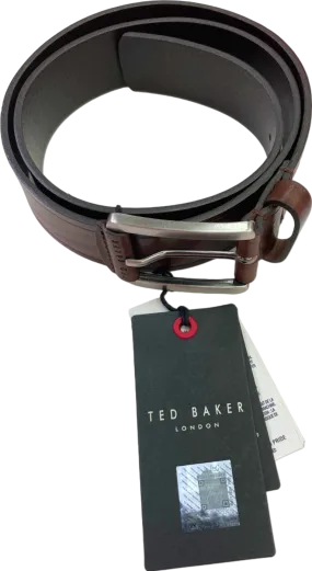 Ted Baker Brown Embossed Leather Belt UK 30"