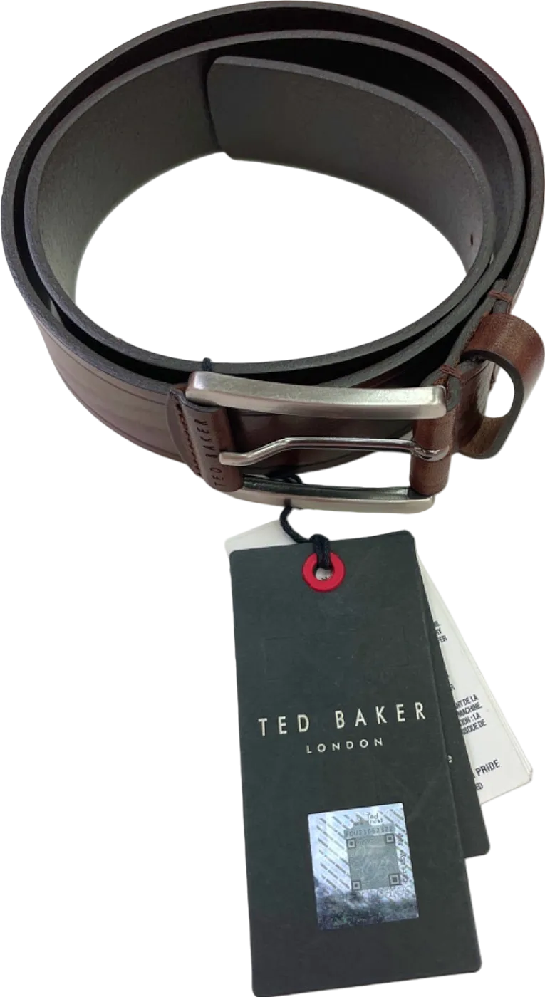 Ted Baker Brown Embossed Leather Belt UK 30"