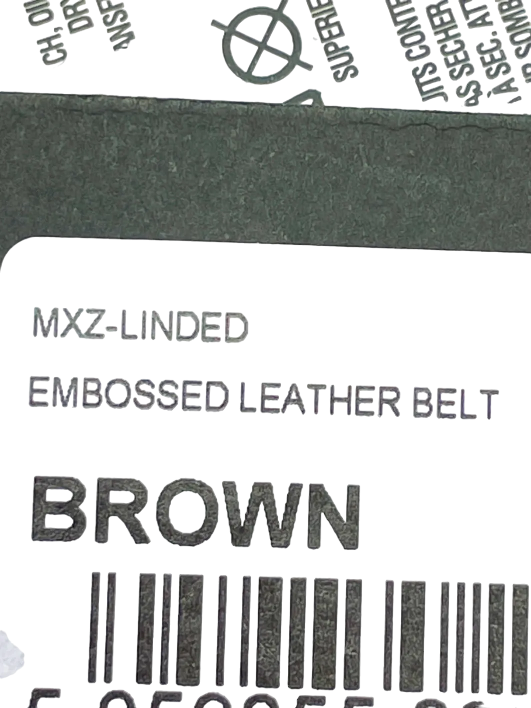 Ted Baker Brown Embossed Leather Belt UK 30"