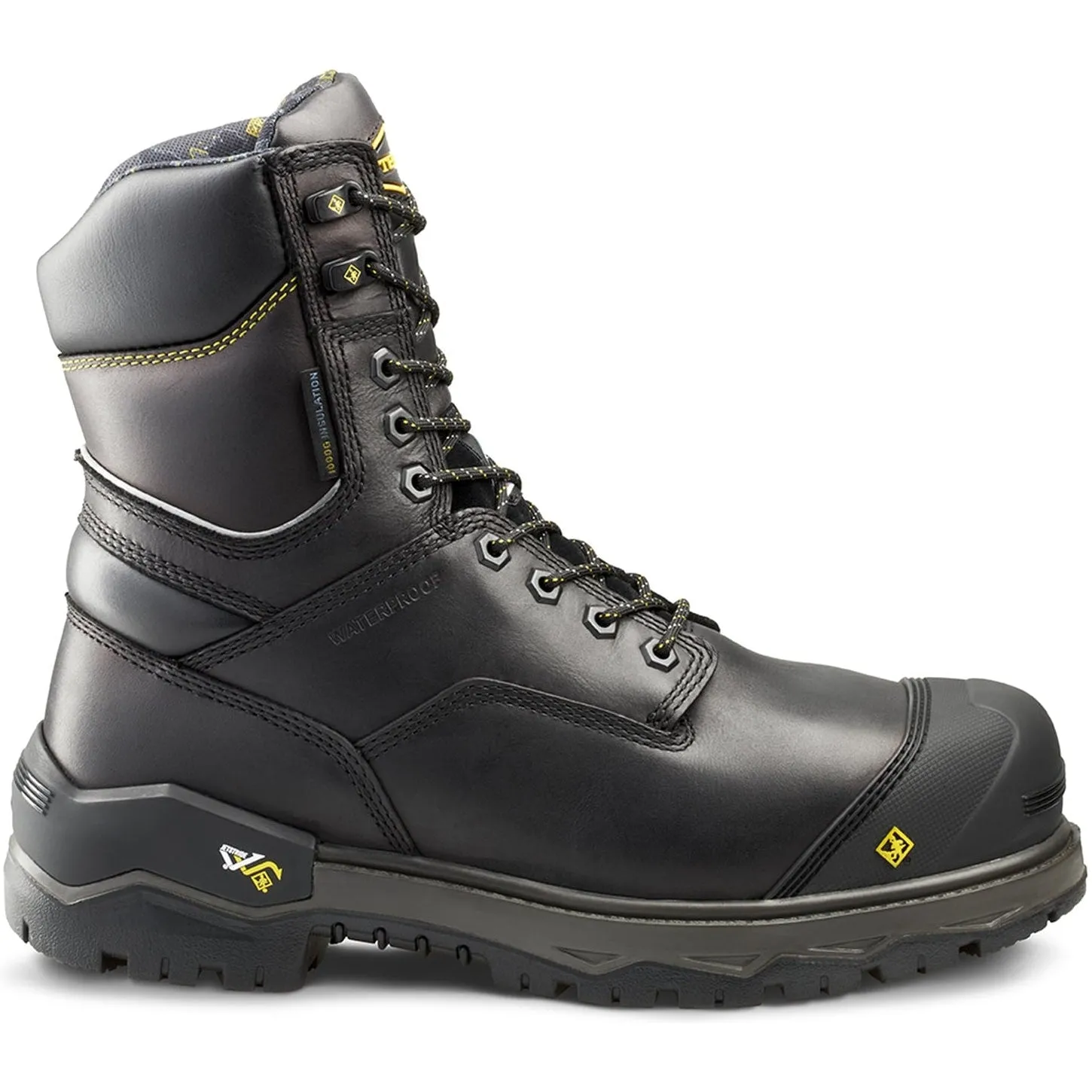 Terra Men's Gantry LXI 8" Nano Comp Toe WP Work Boot -Black- 4TAXBK