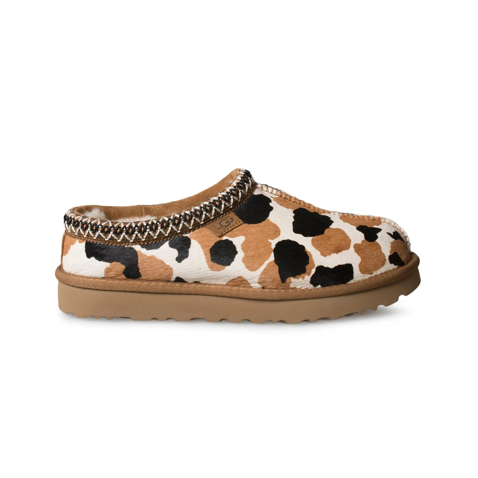 UGG Tasman Cow Print Chestnut Slippers - Women's