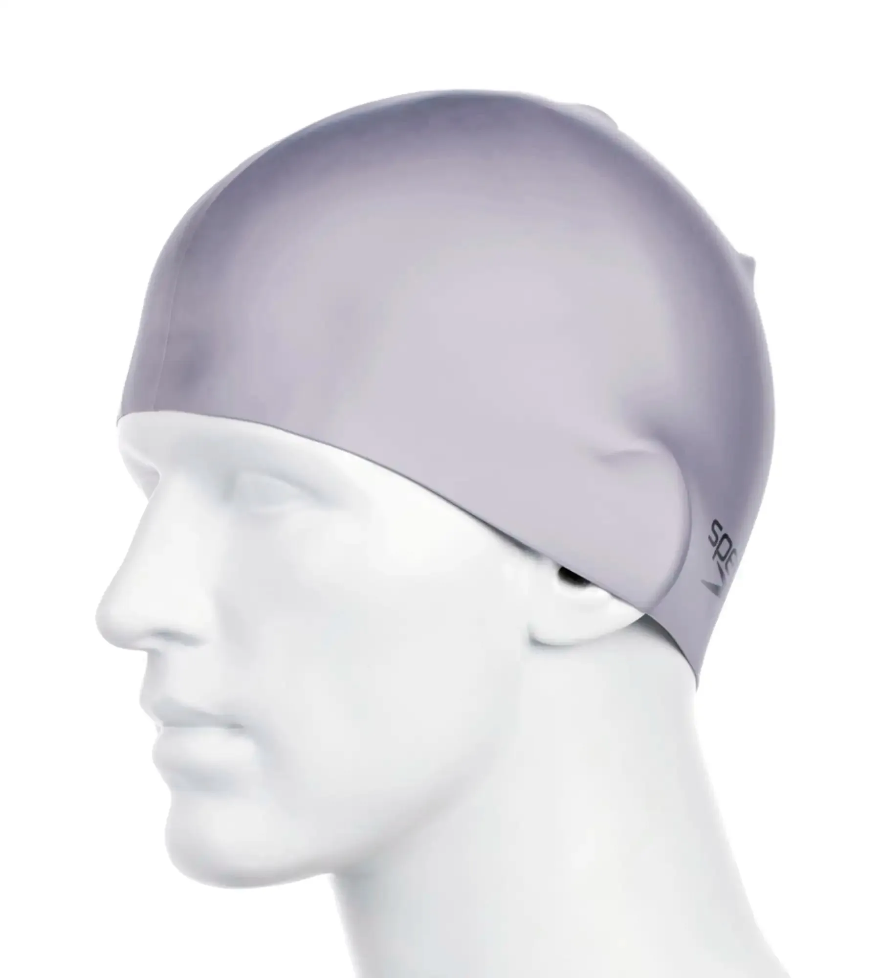 Unisex Adult Moulded Silicone Swim Cap - Grey