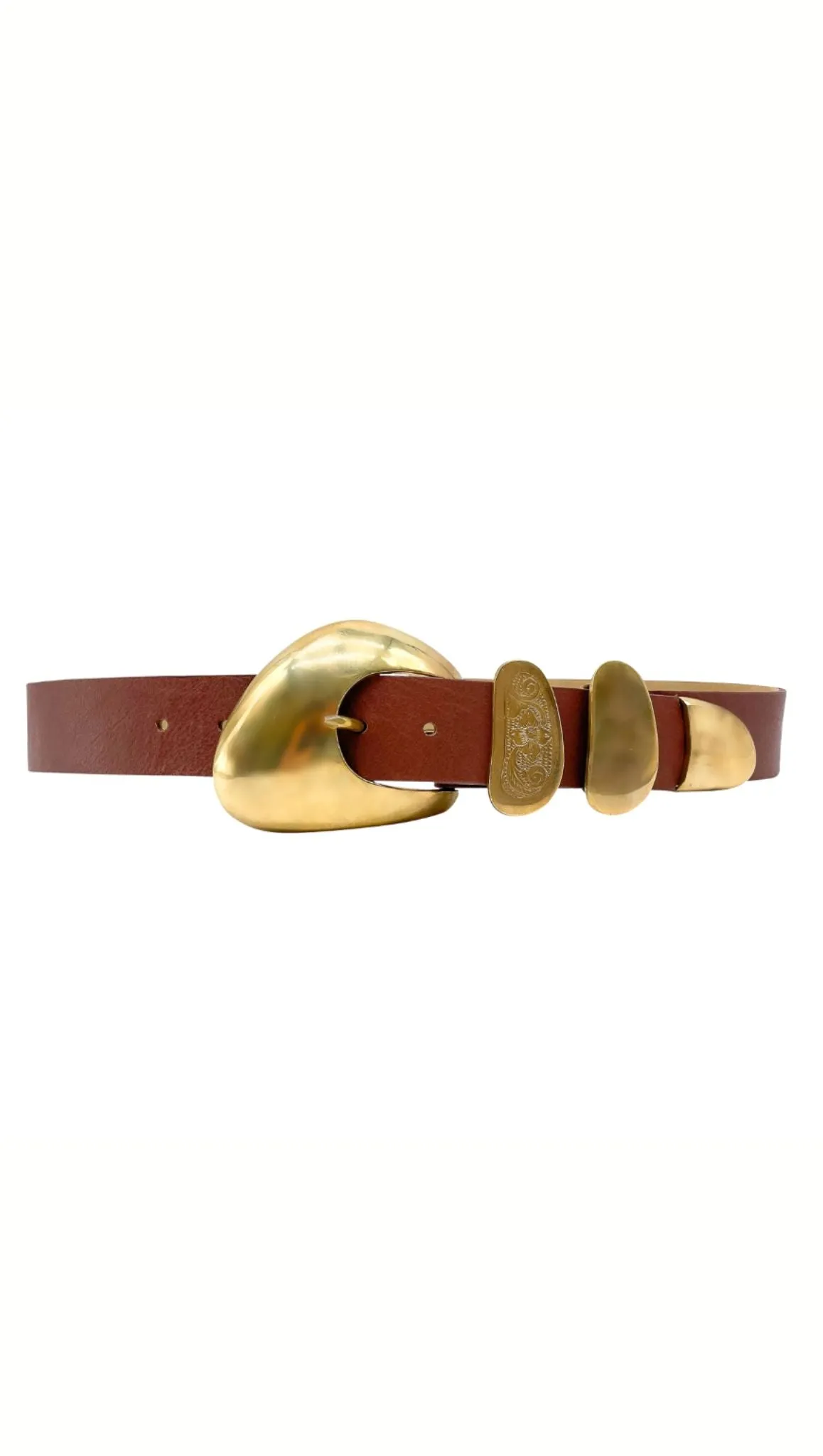 Brown and Gold Willa Belt - Optimized E-commerce Product Title